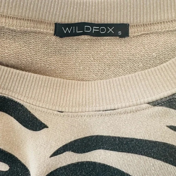 Wildfox Tiger & Leopard Print Crew Neck Sweatshirt. Size S. - Picture 5 of 5